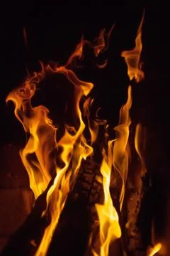 Close up of fire flames Stock Photos