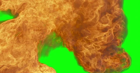 Close up of Fire Flames Transition, Green Screen Chromakey 4K 스톡 동영상 147344406