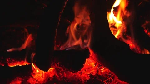 Close up of the fire Stock Footage 85420804