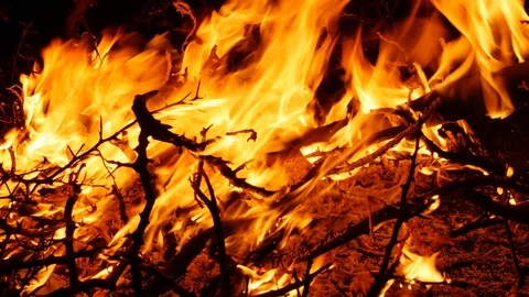 Close up of the fire Stock Footage 88975546