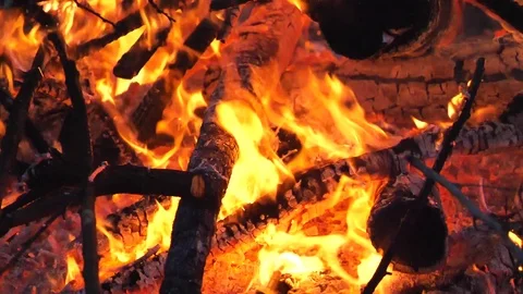 Close up of the fire Vídeos de archivo 93218122