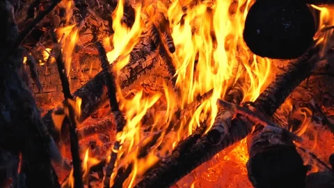 Close up of the fire Stockbeeldmateriaal 94844545