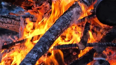 Close up of the fire Stockbeeldmateriaal 94844547