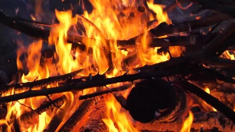 Close up of the fire Stock Footage 94844552