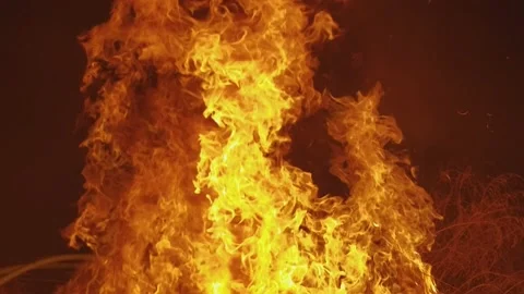 Close up of fire Stock Footage