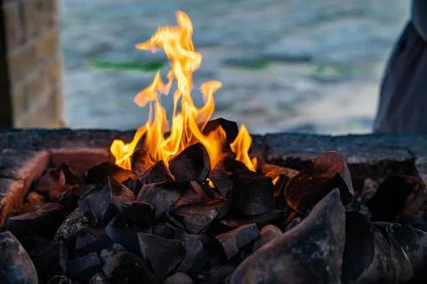 Close up of fire Stock Photos