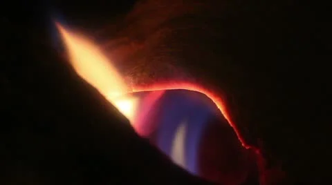 Close up fire place flames Stock Footage 10703021