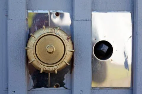 Close-up of fire post in larger storage building at Roback Stock Photos