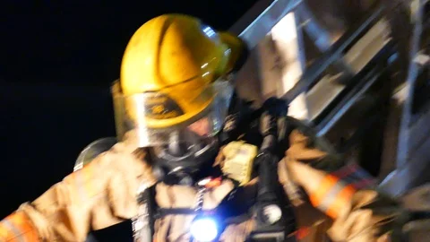 Close-up of firefighters Stock Footage 116020500