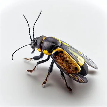 A close up of a firefly Illustrazione stock