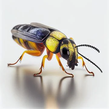 A close up of a firefly Illustrazione stock