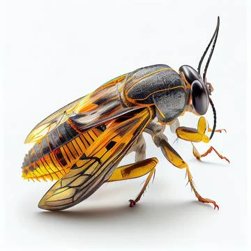 A close up of a firefly Illustrazione stock