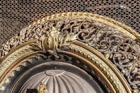 Close up of fireplace Stock Photos