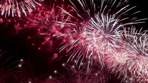 Close up of firework pyrotechnic show Stock Footage 55457238