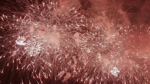 Close-up Fireworks Stock Footage 125241887