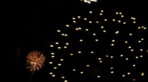 Close Up of Fireworks in Night Sky Stock Footage 26107825