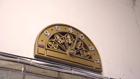 Close-up of First Manual Elevator in Japan Stock Footage 295835378