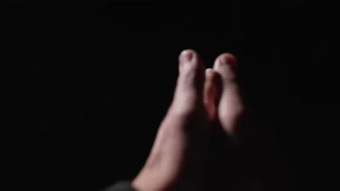 Close-up first person view of man rubbing his palm to palm Stock Footage 321007484