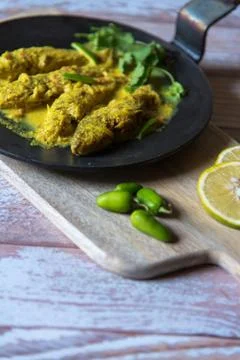 Close up of fish curry Stock Photos