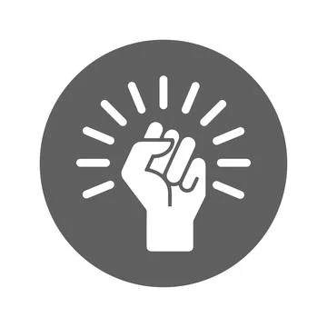 Close Fist Icon. Stock Illustration
