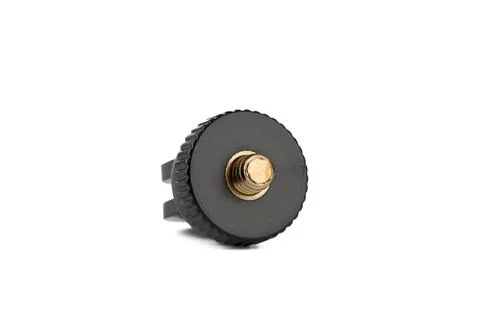 Close-up of a fitting on a white background, viewed from the threaded side. Stock Photos