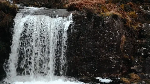 Close up fixed shot of waterfall Stock Footage 106018105
