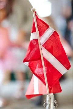 A close up of a flag Denmark Stock Photos