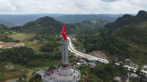 Up close Flag pole 4k Stock Footage 222298777
