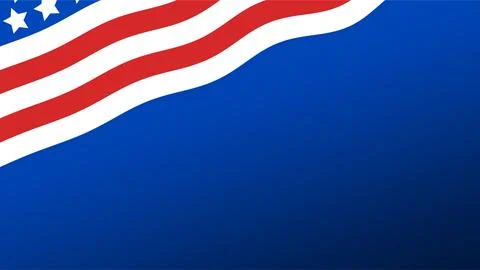 Close-up of a Flag with Red, White, and Blue Stripes. Illustrazione stock