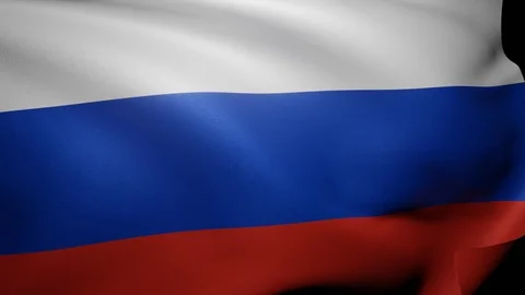 Close up of flag of Russia waving in wind. Flag background 4K UHD 60FPS Stock Footage 120515325