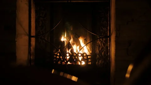 Close-up of the flame burning in the fireplace 스톡 동영상 171589420