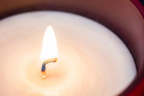 Close up of the flame of a candle Stock Photos