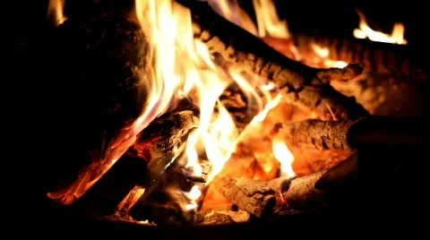 Close up of Flame from Fire Pit 스톡 동영상 670270