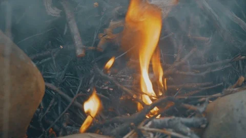 Close-up on a flame, in slow motion Stock Footage 116108347