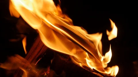 Close up on flames Stock Footage 93787611