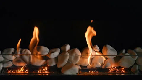 A close-up of the flames Stock Footage 325173400