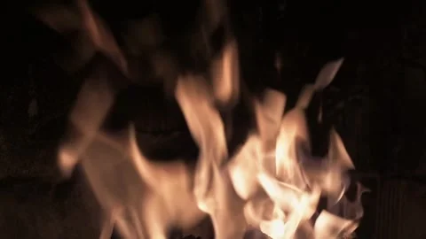 Close up of flames in slow motion. Stock Footage 325910597