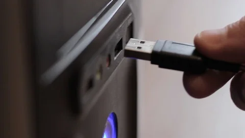 Close-up. flash drive and usb Stock Footage 86360894