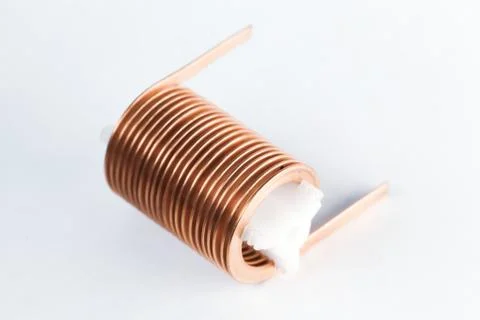 Close-up flat twisted copper wire Stock Photos
