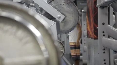 Close-up of flexion machine in gym Stock-Footage 51782872