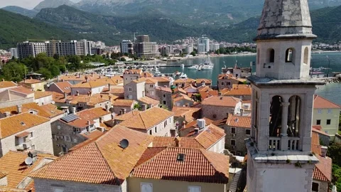 Close flight near the bell tower Video stock 208077760