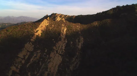 A close flight over rocky peaks in the San Gabriel Mountains of California. Shot Stock Footage 59106583