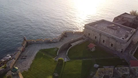 Close flight San Antonio Castle Stock Footage 170195537