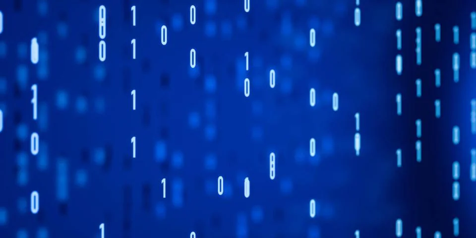  Close-up floating binary code, big data, bit and byte, abstract digital d... Stock Photos