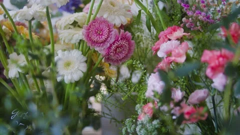 Close Up of Flower Bouquet Video stock 201215444