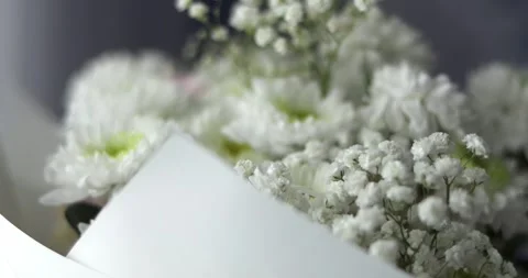 Close-up, Flower bouquet in the rays of light, rotation, the floral compositi Stock Footage 301393828