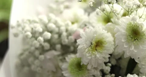 Close-up, Flower bouquet in the rays of light, rotation, the floral compositi Stock Footage 301393875