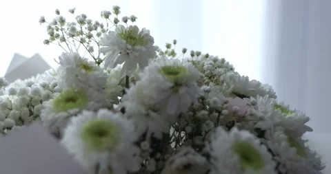 Close-up, Flower bouquet in the rays of light, rotation, the floral compositi Stock Footage 301393930