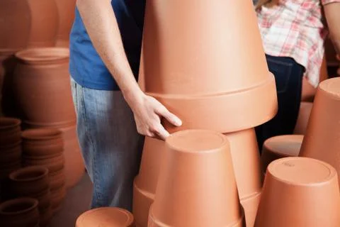 Close-up of a flower pot Stock Photos