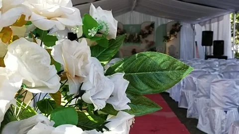 Close Up Flower Wedding Video stock 242562606